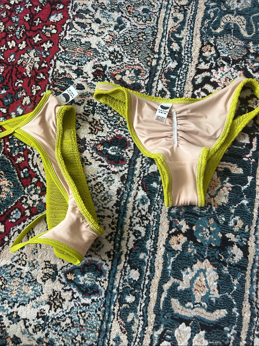 Olive Textured Rib Two-Piece Bikini Set - Picture 10 of 15